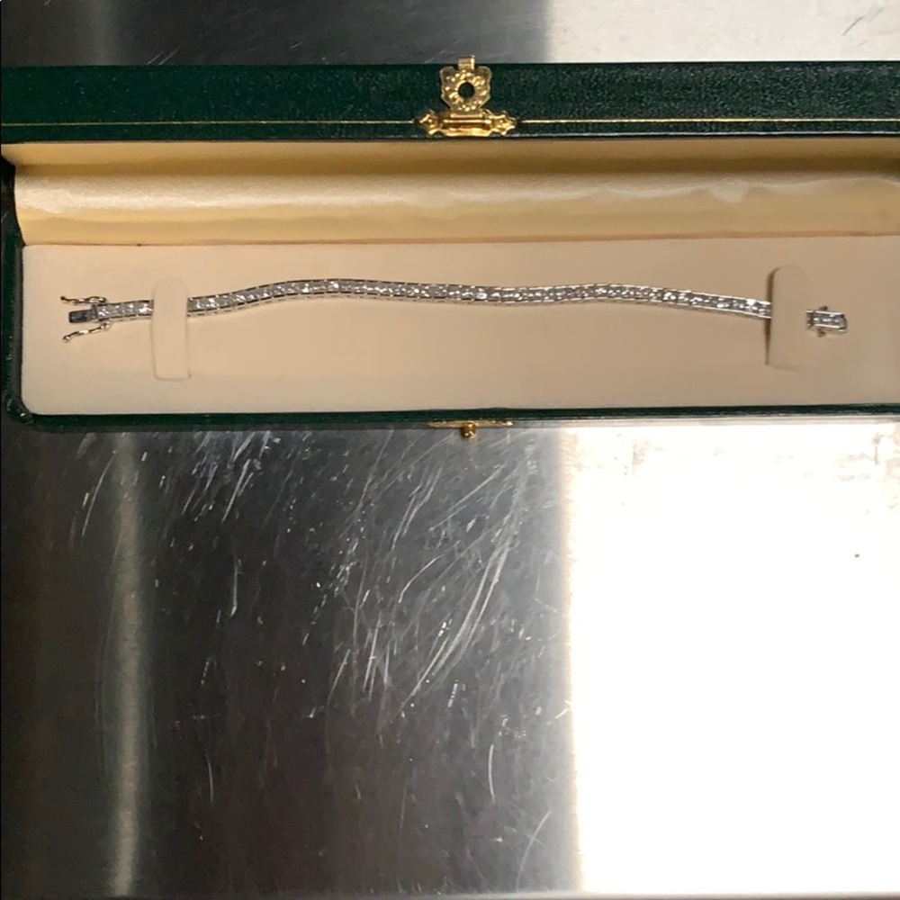 Cubic zirconia/925 SS Tennis Bracelet